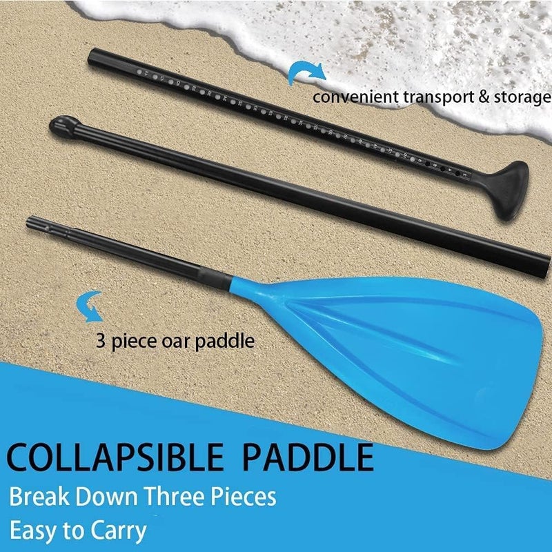 LBW 3 Piece SUP Paddle Board Paddle Floating Portable Paddleboard Accessories Adjustable Double Holes Lock Sturdy & Ergonomic for Surfing Beginner - Image 2